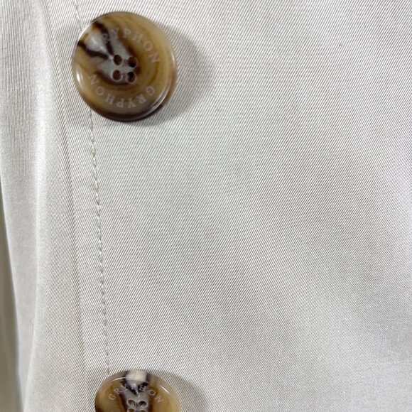 Gryphon Light Khaki Trench Coat Size Small - Picture 13 of 14